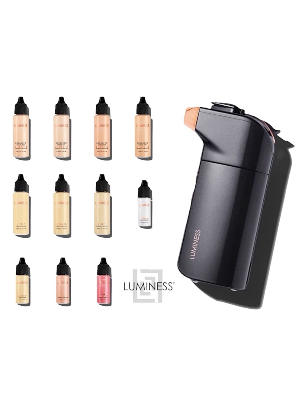 LUMINESS COSMETICS BREEZE AIRBRUSH SYSTEM SET (12PCS) - BRAND NEW